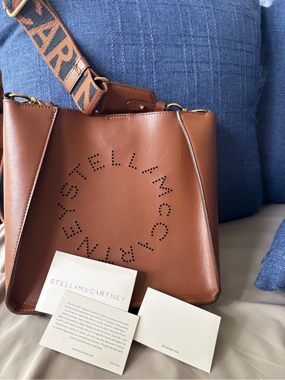 Stella McCartney Cinnamon Stella Logo Mini Crossbody Bag – Excellent Condition